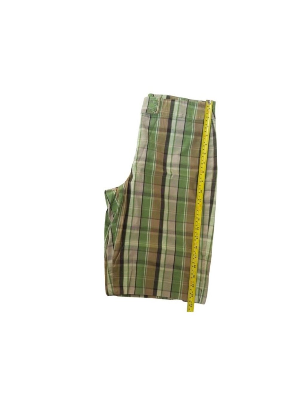 Jones New York Signature Womens Green Plaid Bermuda Shorts Size 10 - Picture 9 of 11
